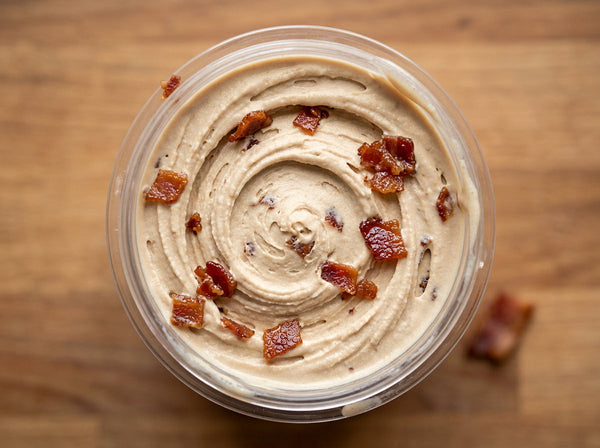 Candied Bacon Crunch Ninja Creami mix-in with candied bacon and Cookies and Cream.