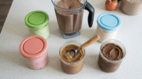 Batching 5 to 7 pints at once is the move. One session, one week of protein ice cream ready to spin whenever you want.