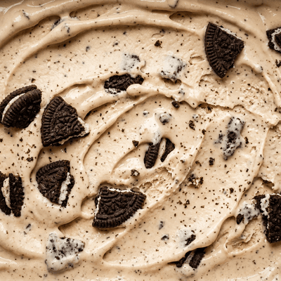 Mint Cookie Crumble Ninja Creami mix-in with crushed chocolate sandwich cookies.