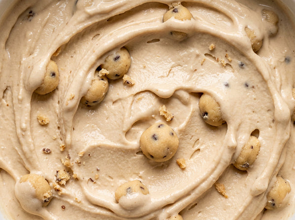 Mint Cookie Dough Ninja Creami mix-in with eggless cookie dough bites.