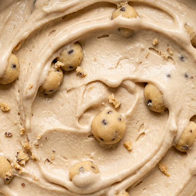 Mint Cookie Dough Ninja Creami mix-in with eggless cookie dough bites.