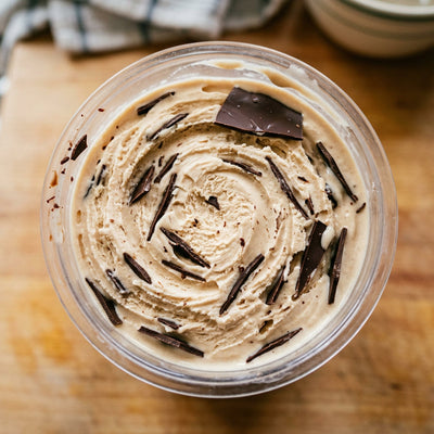 Mint Hard Shell Fudge Ninja Creami mix-in with crisp chocolate shell pieces.