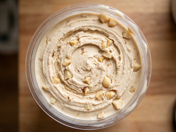 Mint Macadamia Crunch Ninja Creami mix-in with toasted macadamia nuts.