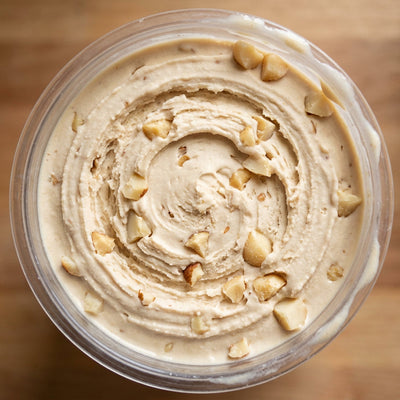 Mint Macadamia Crunch Ninja Creami mix-in with toasted macadamia nuts.
