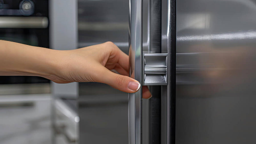 A person placing a pint container in the freezer to prepare keto ice cream in the Ninja Creami.
