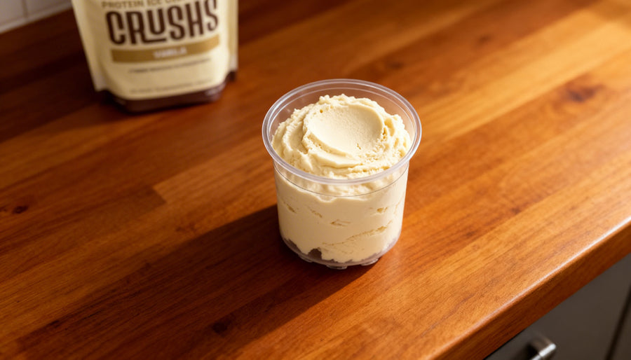 A frozen Ninja Creami pint ready to be matched to the right Ninja Creami setting.